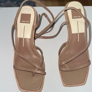 Elegant Beige sandal wedges . Never worn out side just tried on